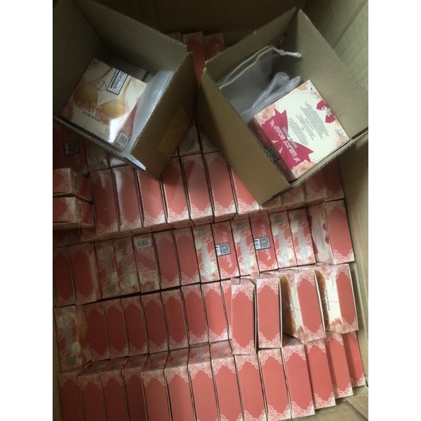 Hộp 10 bánh xà phòng milky soap thailand( thước đo+ túi lưới+hdsd)