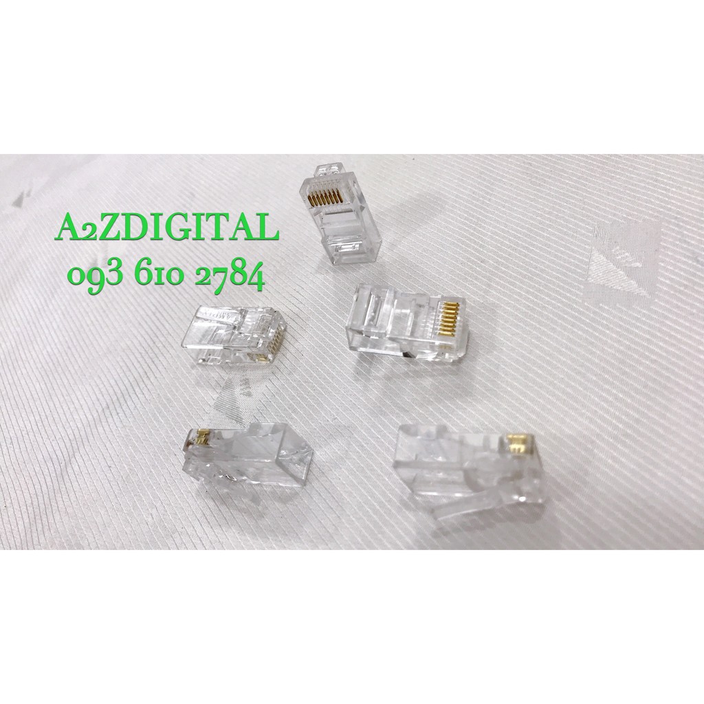 ĐẦU BẤM DÂY MẠNG RJ45 LOẠI ĐẦU NHỰA NGUYÊN HỘP 100cái