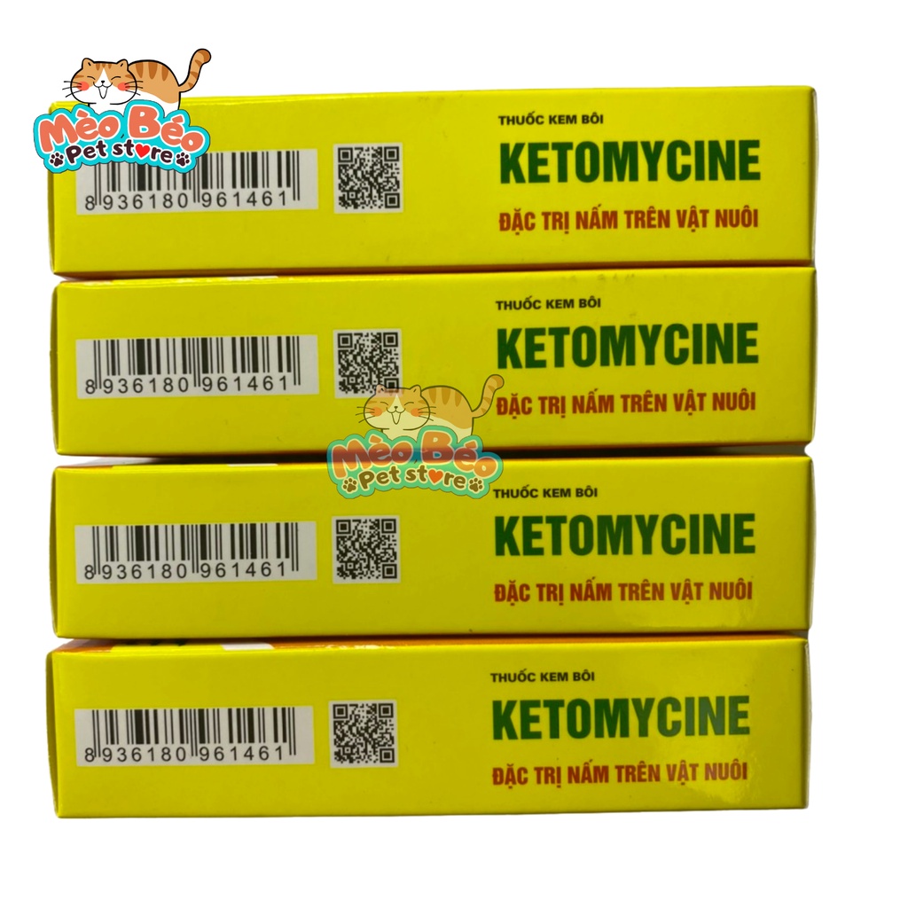 Kem bôi đặc trị nấm trên chó mèo, gia súc và gia cầm Ketomycine - 25g