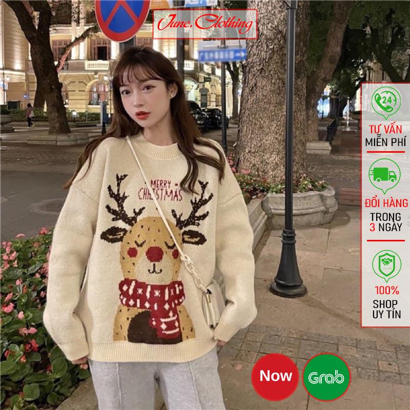 Áo Len Noel J688 hình con tuần lộc đáng yêu , quà tặng giáng sinh ý nghĩa