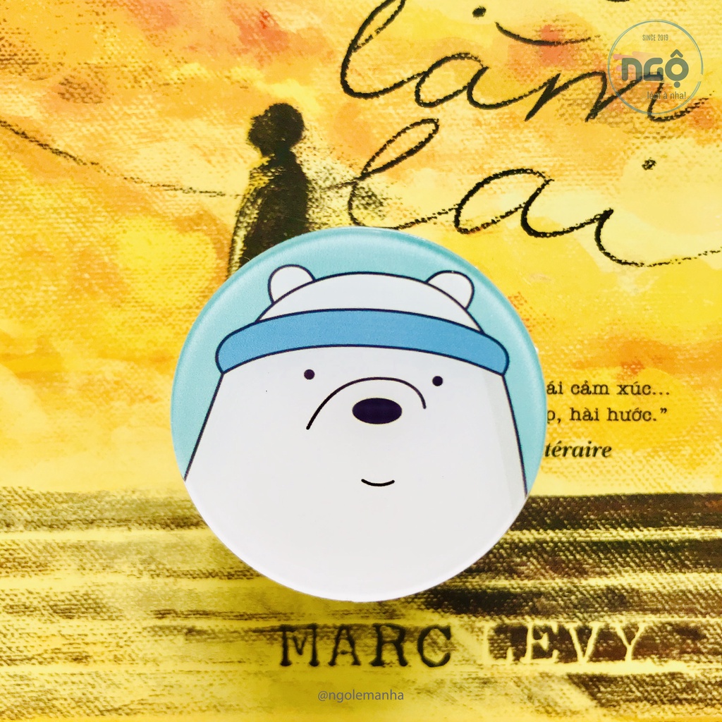 Giá đỡ điện thoại - 4 Mẫu Bộ 3 Gấu Trắng Nâu Trúc dễ thương - 100% Shop tự chụp