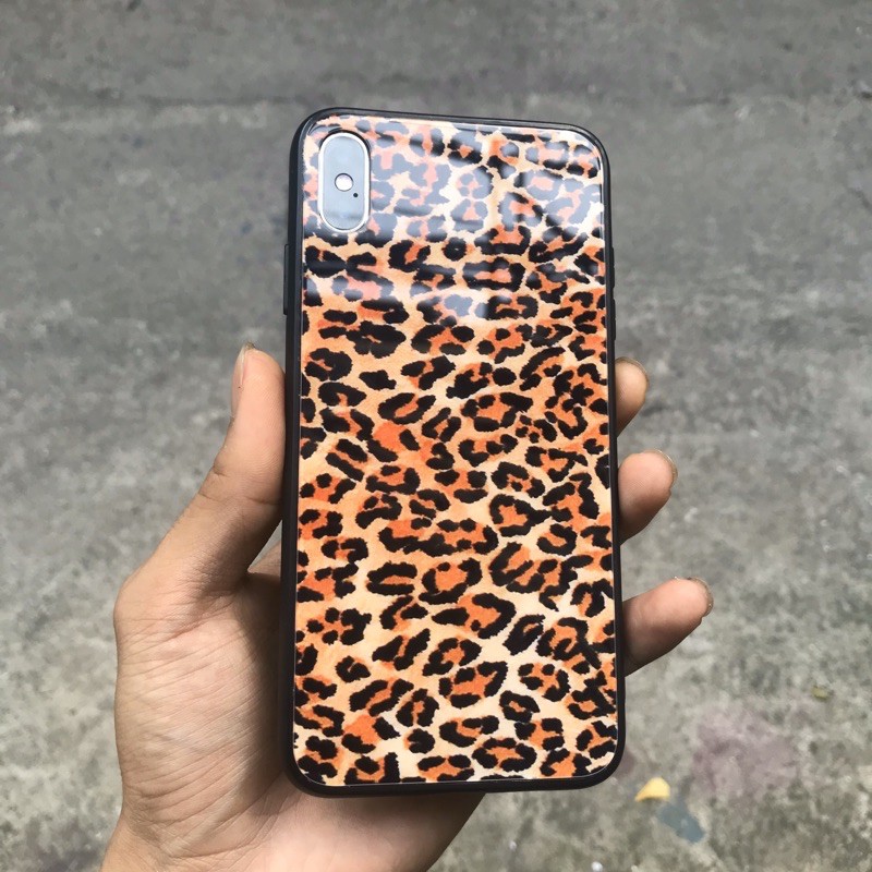 Ốp iphone kính hình báo đốm ngựa vằn cho iphone 6 s plus 7 8 plus Xr X s max 11 11 pro max 12 mini 12 pro max