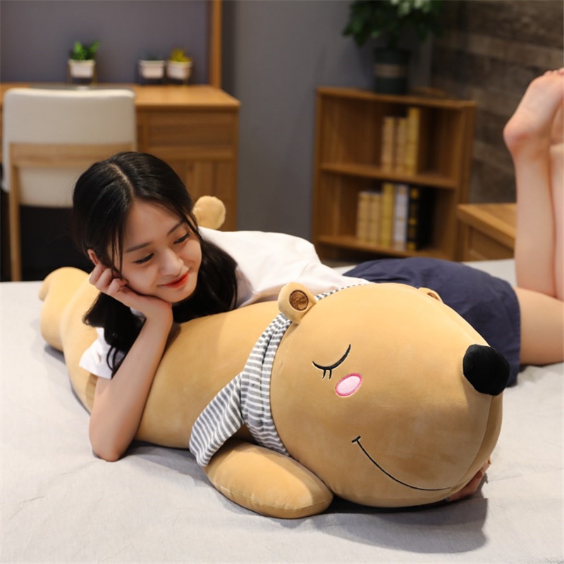 Gấu bông gấu bắc cực nằm ngủ siêu dễ thương