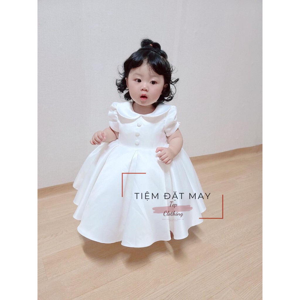 𝐂𝐋𝐀𝐈𝐑𝐄 Đầm Công Chúa Xoè Phồng Lụa Taffate Siêu Sang Cho Bé Tep Clothing