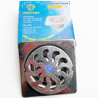 Ga, phễu thoát sàn inox 12x12cm