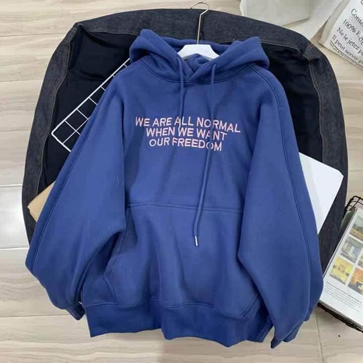 ÁO KHOÁC HOODIE CHUI ĐẦU NAM NỮ PHỐI CHỮ SIÊU ĐẸP CÓ NÓN CÓ DÂY RÚT TEEN