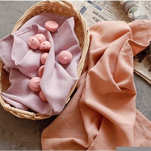 Khăn Ăn Bàn Vải Lanh Cotton Placemat Nhà Bếp Khăn Trà Thấm Hút Món Ăn Khăn Lau