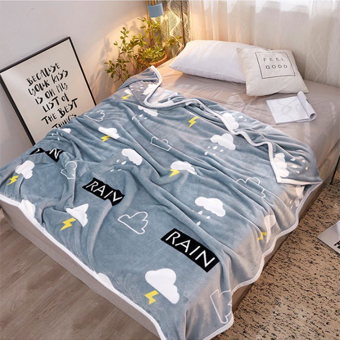 Chăn nhung, Chăn Muji Nhung Tuyết Cao Cấp, Siêu Nhẹ, Siêu Ấm - Hàng đẹp - Kích Thước 1m8x2m, Không rụng lông, mềm mại