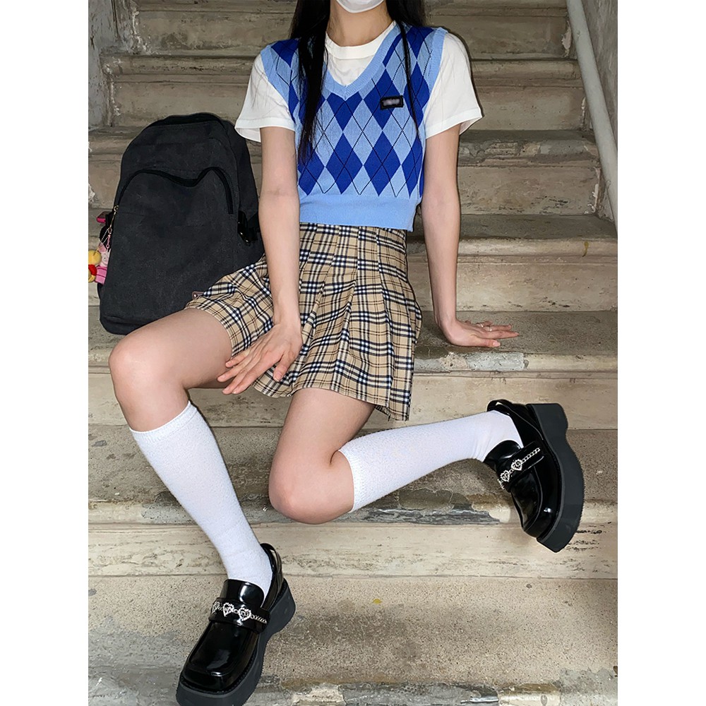 Áo Nữ Không Tay Họa Tiết Hình Thoi Thời Trang Cá Tính | BigBuy360 - bigbuy360.vn