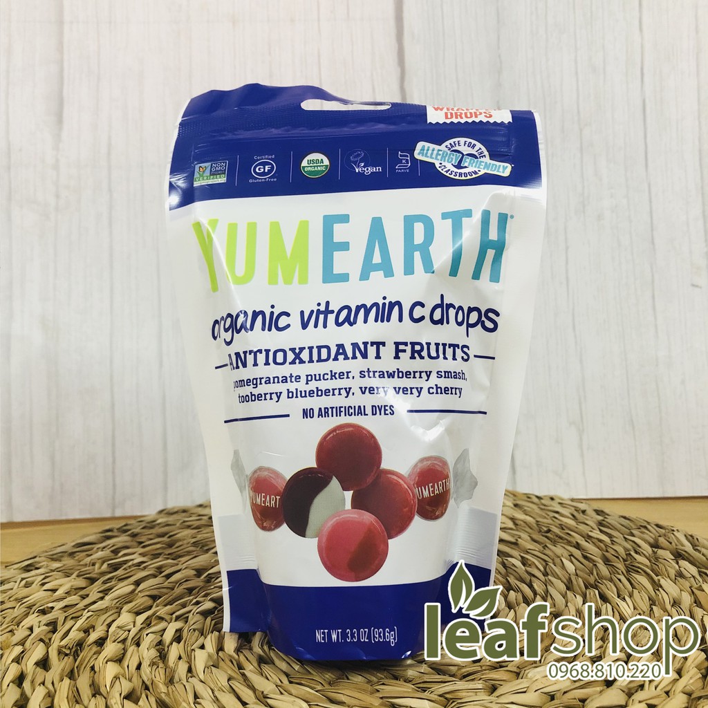Kẹo viên hữu cơ Yumearth 93,6g