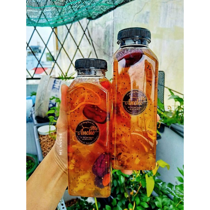 Combo 3 Chai 330ml Cổ Rộng Vuông Hoặc Tròn Đựng Chè Dưỡng Nhan | BigBuy360 - bigbuy360.vn