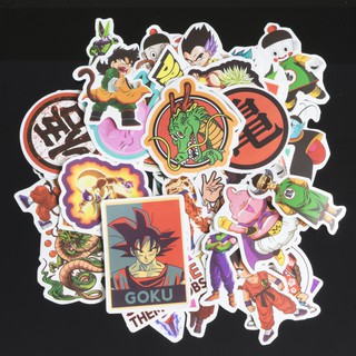 Bộ miếng dán sticker, stickers cao cấp chủ đề DRAGON BALL - 7 viên ngọc rồng trang trí Vali Laptop Mũ Bảo Hiểm Xe Máy