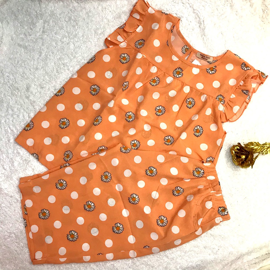 Đồ Bộ Nữ B03 VNXK Chất Liệu Lanh Lụa Họa Tiết Bi Hoa Cúc Hot Trend | BigBuy360 - bigbuy360.vn