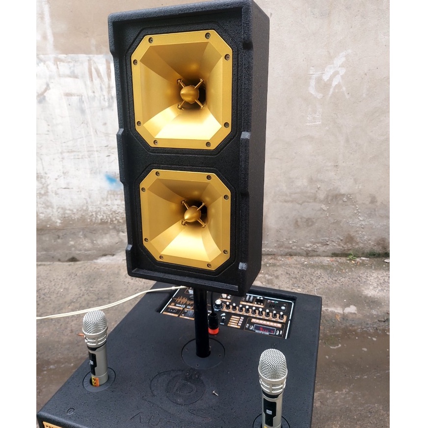 Loa kéo cột AUDIO-K1010 công xuất 9000W (Bass 50 + full - 2 đường tiếng) cao cấp, chính hãng, kèm 2 micro UHF