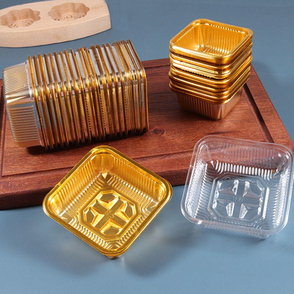 CHOOKEY Set 100 Khuôn Làm Bánh Trung Thu / Kẹo Ngọt Màu Bạc