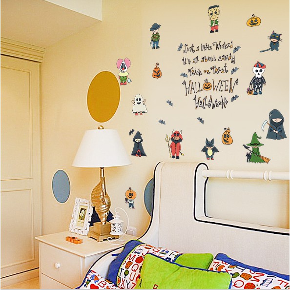 Decal trang trí tường - Happy Halloween Mini vui nhộn