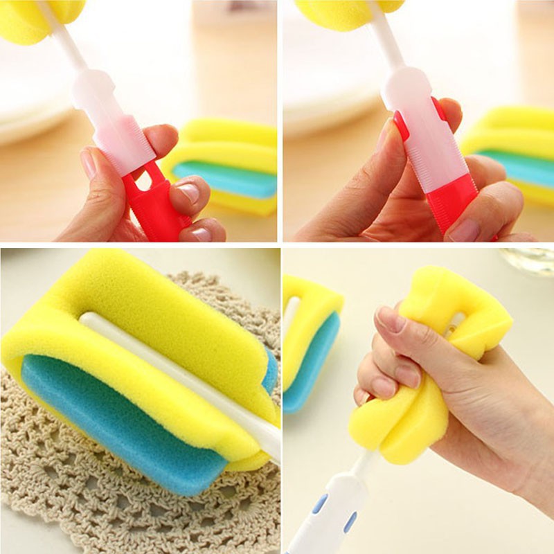 Bộ 2 bàn chái rửa chai lọ làm bằng mút