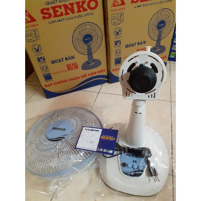 Quạt để bàn Senko B1216 công suất 40W, quạt điện chính hãng bảo hành 12 tháng toàn quốc.