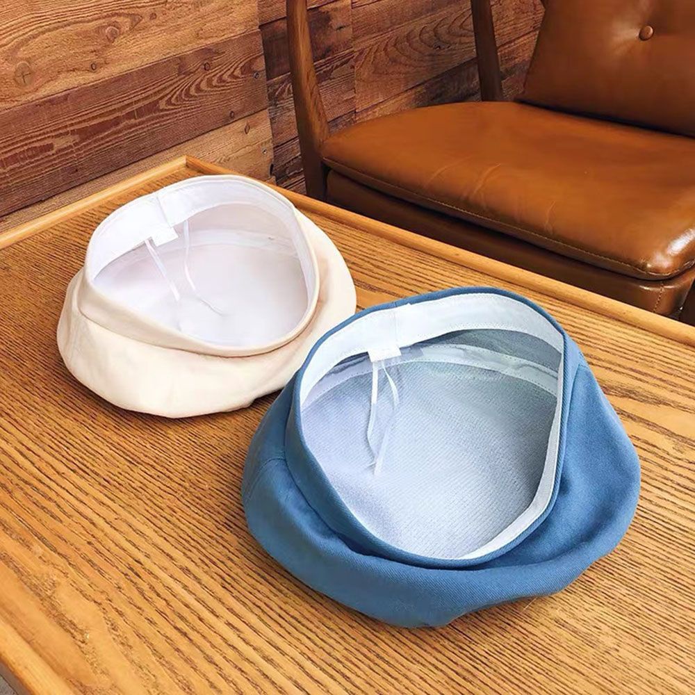 Mũ beret vải thời trang cao cấp cotton co giãn màu sắc đơn giản phong cách cổ điển Pháp cho nữ