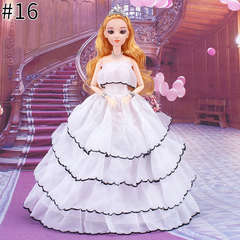 Búp Bê Barbie Kèm Đầm Công Chúa 30cm Cho Bé Gái