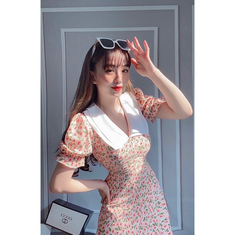 Đầm hoa cổ tiểu thư - hàng thiết kế chuẩn ảnh 100% | BigBuy360 - bigbuy360.vn
