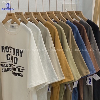 [P0180]🤎 Áo thun cotton mặt lông dày in chữ ROSTORY CHILD form rộng bảng 8 màu vintage (Có sẵn/ảnh thật)