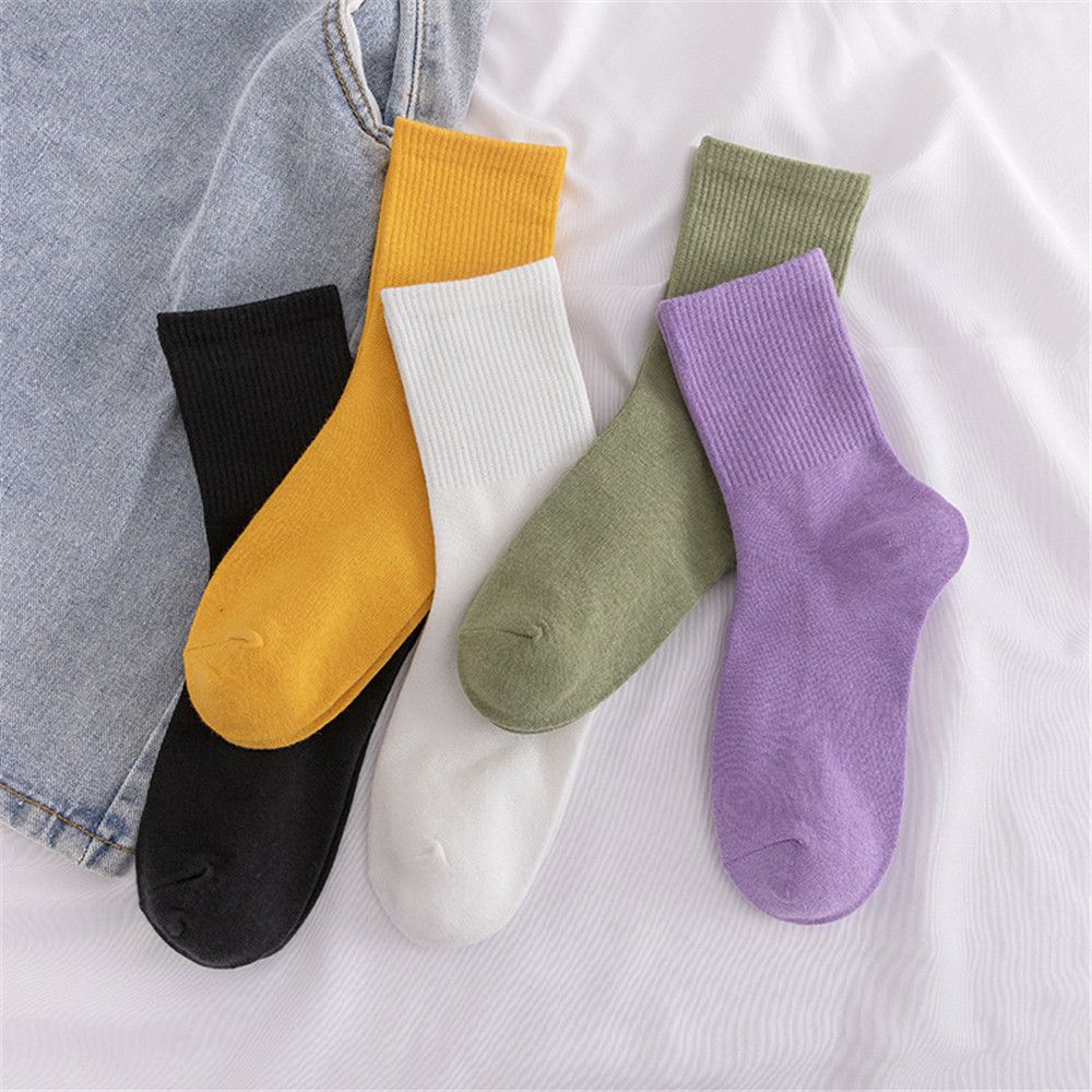 Đôi vớ thể thao bằng cotton thoáng khí nhiều màu sắc tùy chọn thời trang trẻ trung cho nữ
