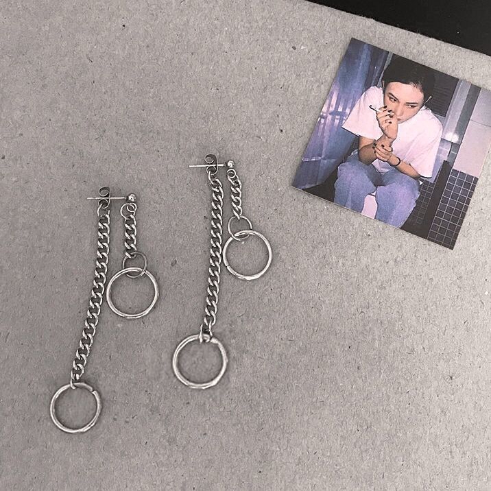 Khuyên Tai Dáng Dài Đơn Giản Cá Tính Phong Cách Hip-Hop