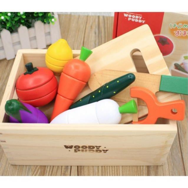 Đồ chơi gỗ_ Đồ chơi cắt hoa quả xuất nhật