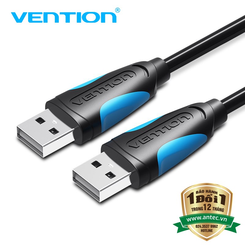 Cáp USB 2.0 2 đầu đực Vention, dài 1.5m/2m/3m/5m - Chính Hãng Vention VAS-A06