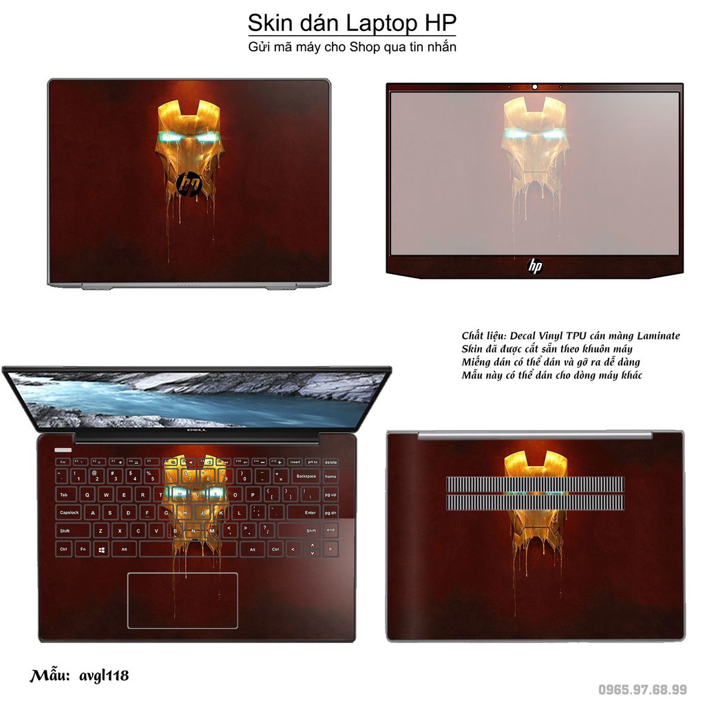 Skin dán Laptop HP in hình Avenger _nhiều mẫu 3 (inbox mã máy cho Shop)