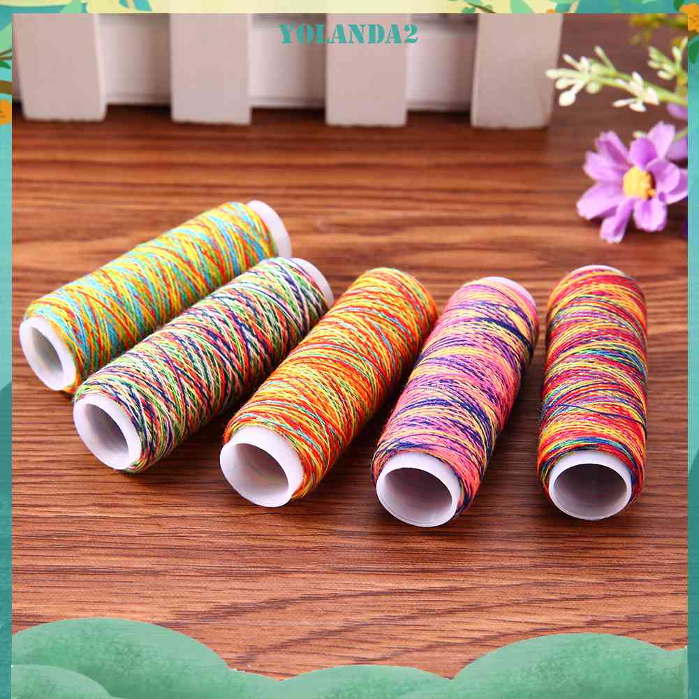 Set 5 Cuộn Chỉ Thêu Nhiều Màu Sắc