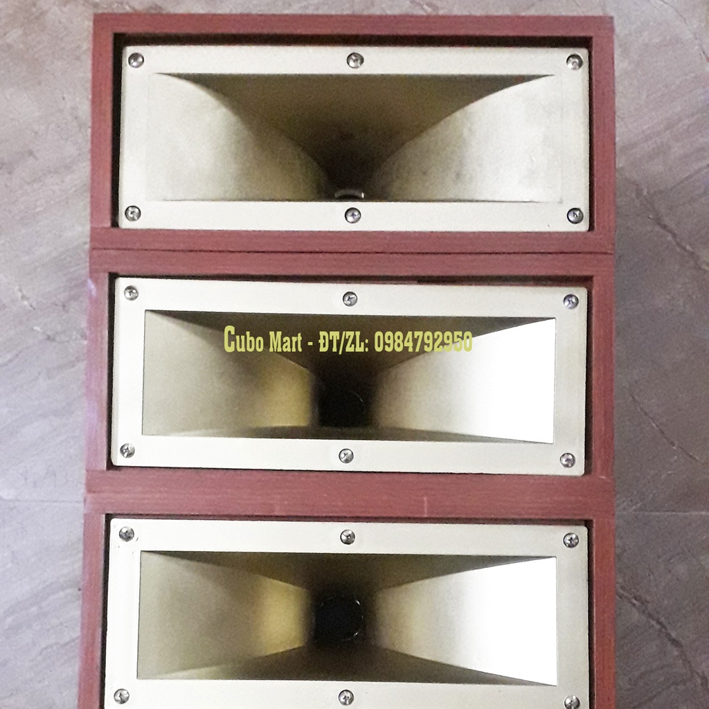Đôi Hộp Loa Tress Kèn Chống Cháy 100% Vân Gỗ, phễu nhựa ABS   - Cubo Mart