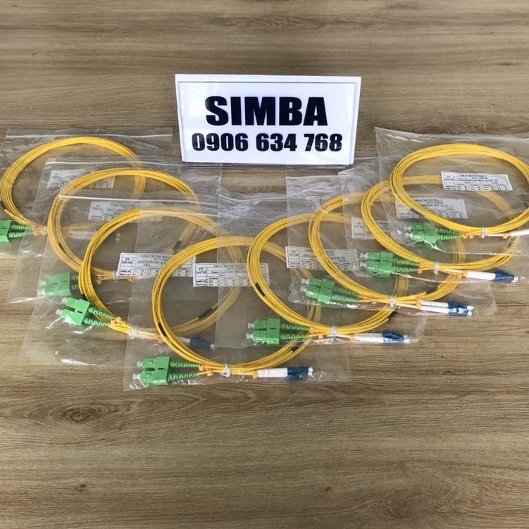 1 Dây nhảy quang đơn mốt Duplex SC/APC-LC/UPC, dài 3m, 2.0mm (dây đôi)