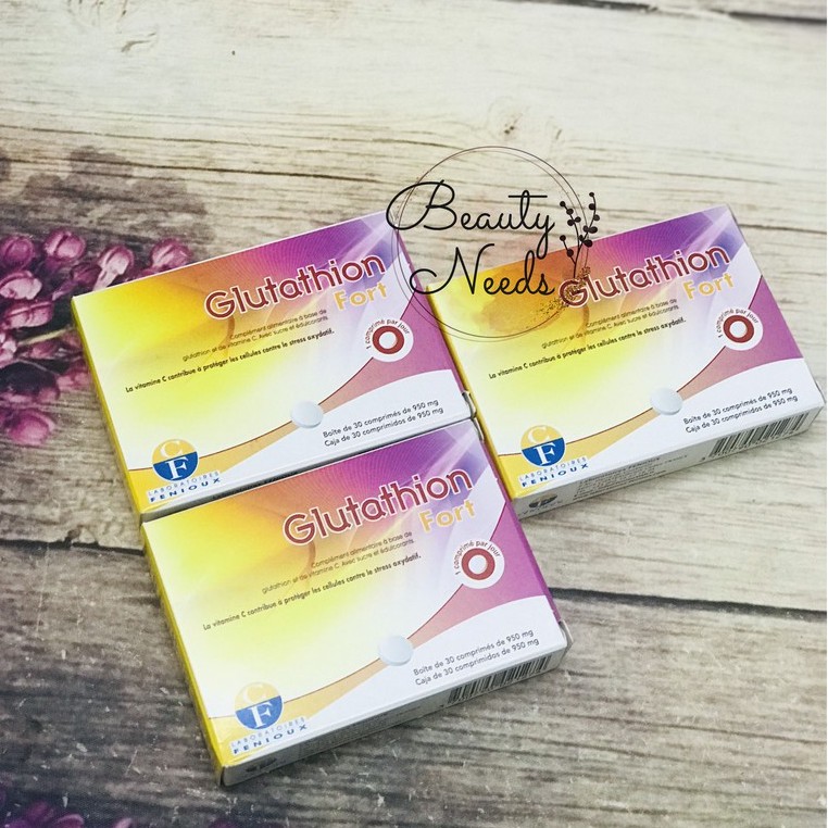 Viên uống trắng da Glutathion Fort Pháp - dạng ngậm