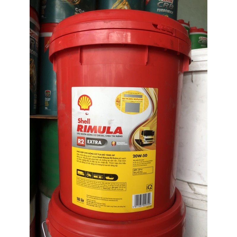 Nhớt Shell Rimula R2 Extra 20W-50 18L