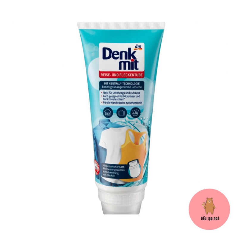 Tuýp kem giặt đồ Denkmit mang đi du lịch tiện lợi