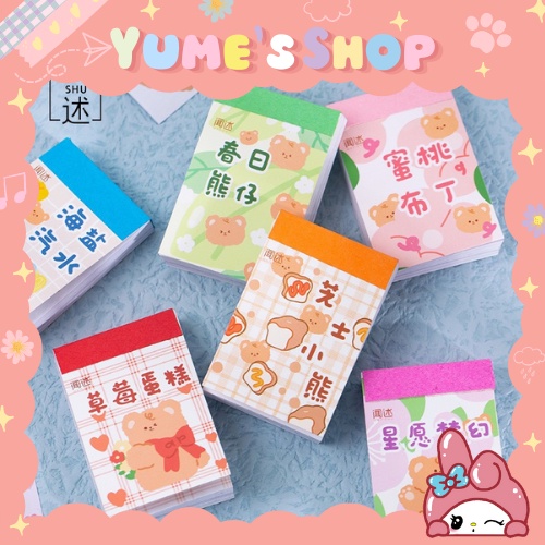 Tập 50 Miếng Dán, Sticker Hình Gấu Hàn