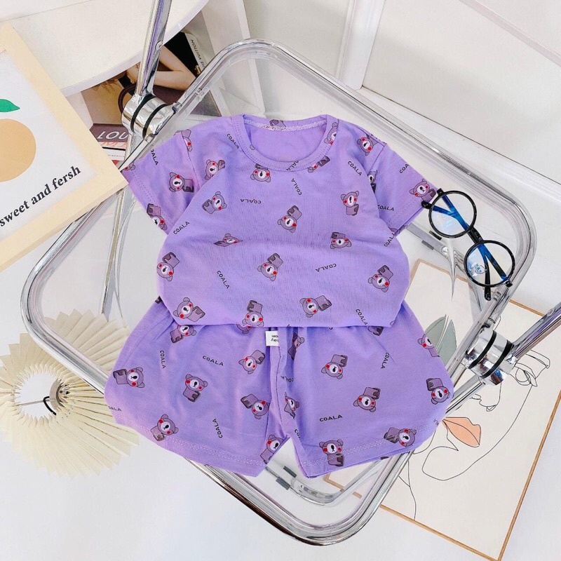 Bộ Thun lạnh Minkymom hình gấu dễ thương