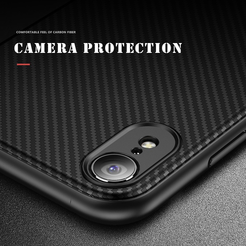 Ốp lưng điện thoại TPU sợi carbon iphone 6 6s 7 8 plus x xr xs max