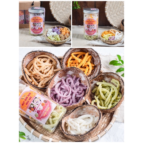 [Mã GROSALE2703 giảm 8% đơn 250K] Mứt Dừa Non Ngũ Sắc 500g