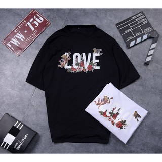 Áo thun oversize tay lỡ _ love _ a - 31