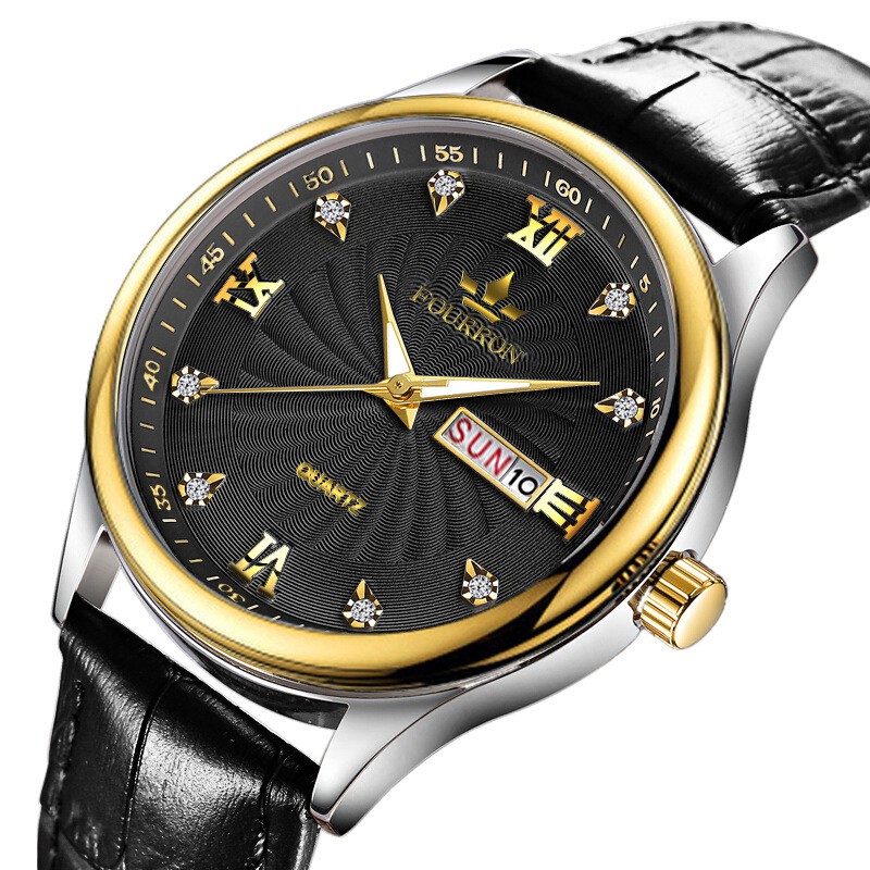 Đồng Hồ Nam FOURRON JAPAN F812 Mặt đính đá Sang Trọng Dây Da Cao Cấp_FULL BOX | BigBuy360 - bigbuy360.vn