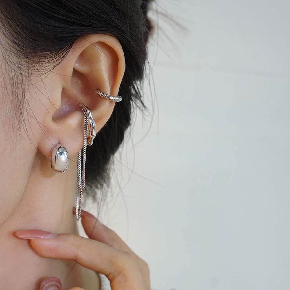 Set 4 bông tai phong cách hip hop thời trang Hàn Quốc