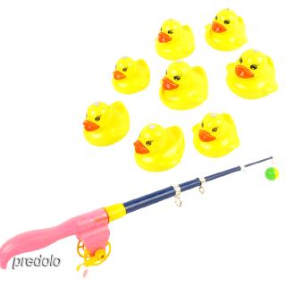 9Pcs Duck Model Kids Toy Magnetic Fishing Pretend Game Baby Child Animal Toy