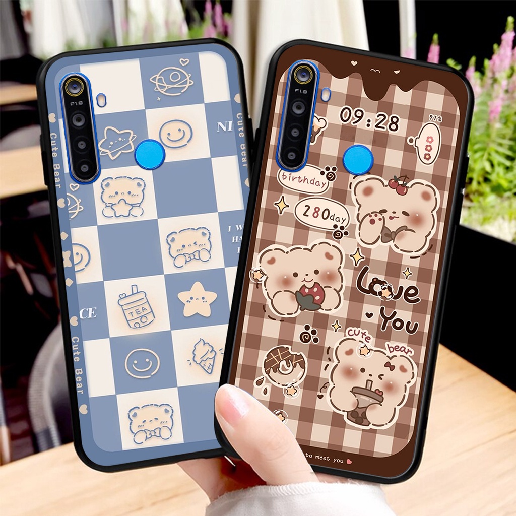 Ốp lưng Realme 5 / 5 PRO / C3 / 6i in hình 3D GẤU cute be@r, soda, happy day cực hot ,thời thượng