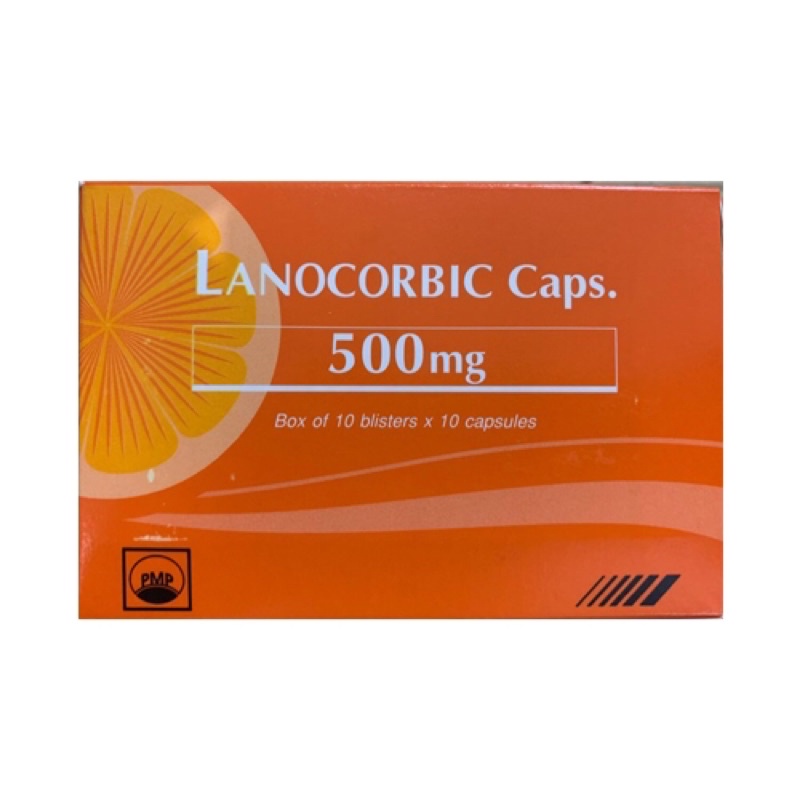 Vitamin C 500mg Lanocorbic 500 - Tăng sức đề kháng, bền thành mạch - Hộp 100 viên