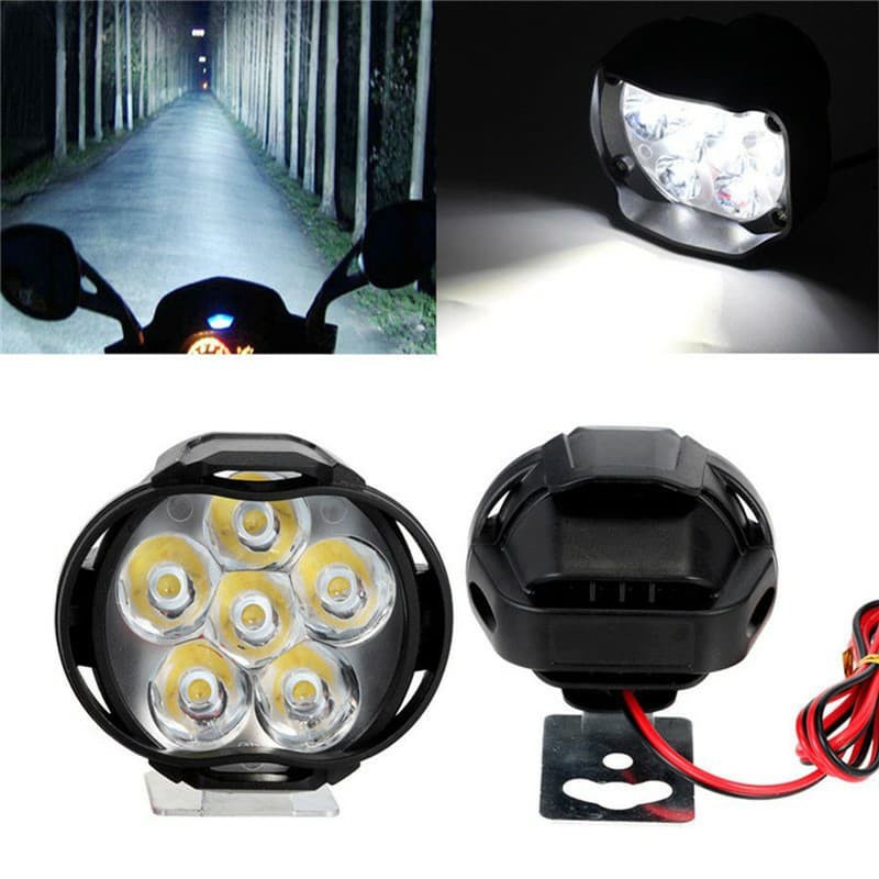 Đèn Led Trợ Sáng 6 Bóng Cho Xe Mô Tô Siêu Sáng