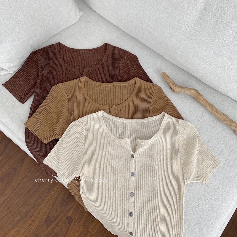 Áo len dệt kim dáng mở cúc 52606 CHERRY COCO | BigBuy360 - bigbuy360.vn