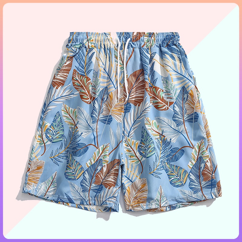 Quần short nam phong cách resort, đi biển bên bờ biển, màu sắc, free size cho nam và nữ, ba màu lựa chọn